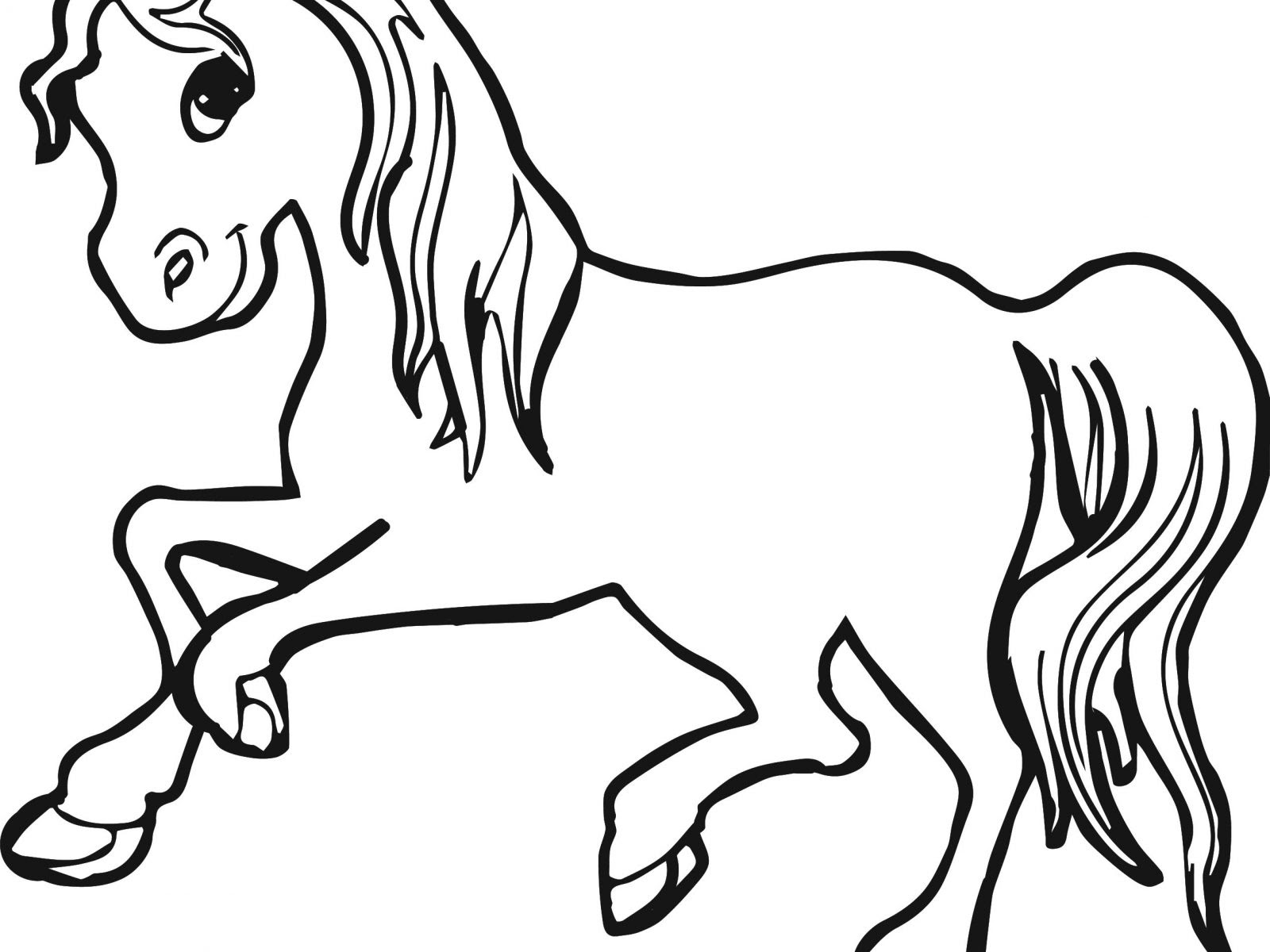 Download Simple Horse Coloring Pages at GetColorings.com | Free ...