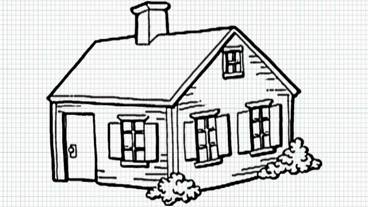 How to draw a house for kids YouTube How to draw a house for kids YouTube