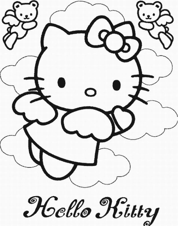Download Large hello kitty coloring pages download and print for free