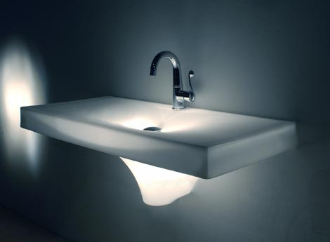 Wet Glowing Bathroom Sink Meltdown