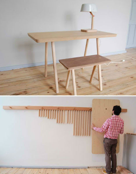 Minimalist Wood Peg Furniture is Easy to Assemble & Store | Urbanist
