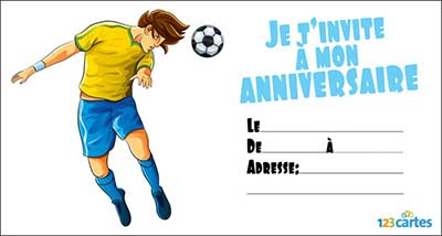 Carte D Anniversaire Foot A Imprimer Carte Fiolazoezoey Web