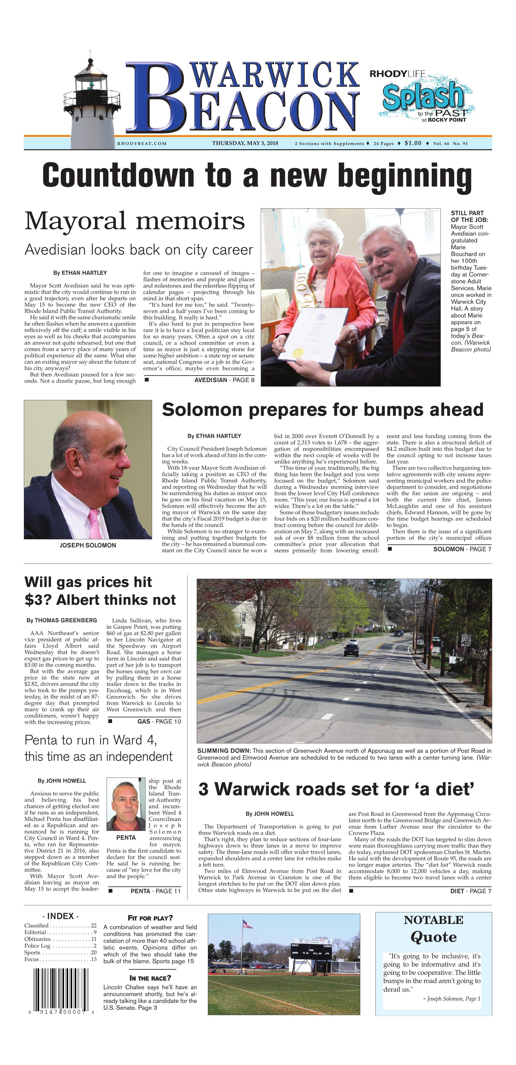 Warwick Beacon 05 03 18 Vol 66 No 91