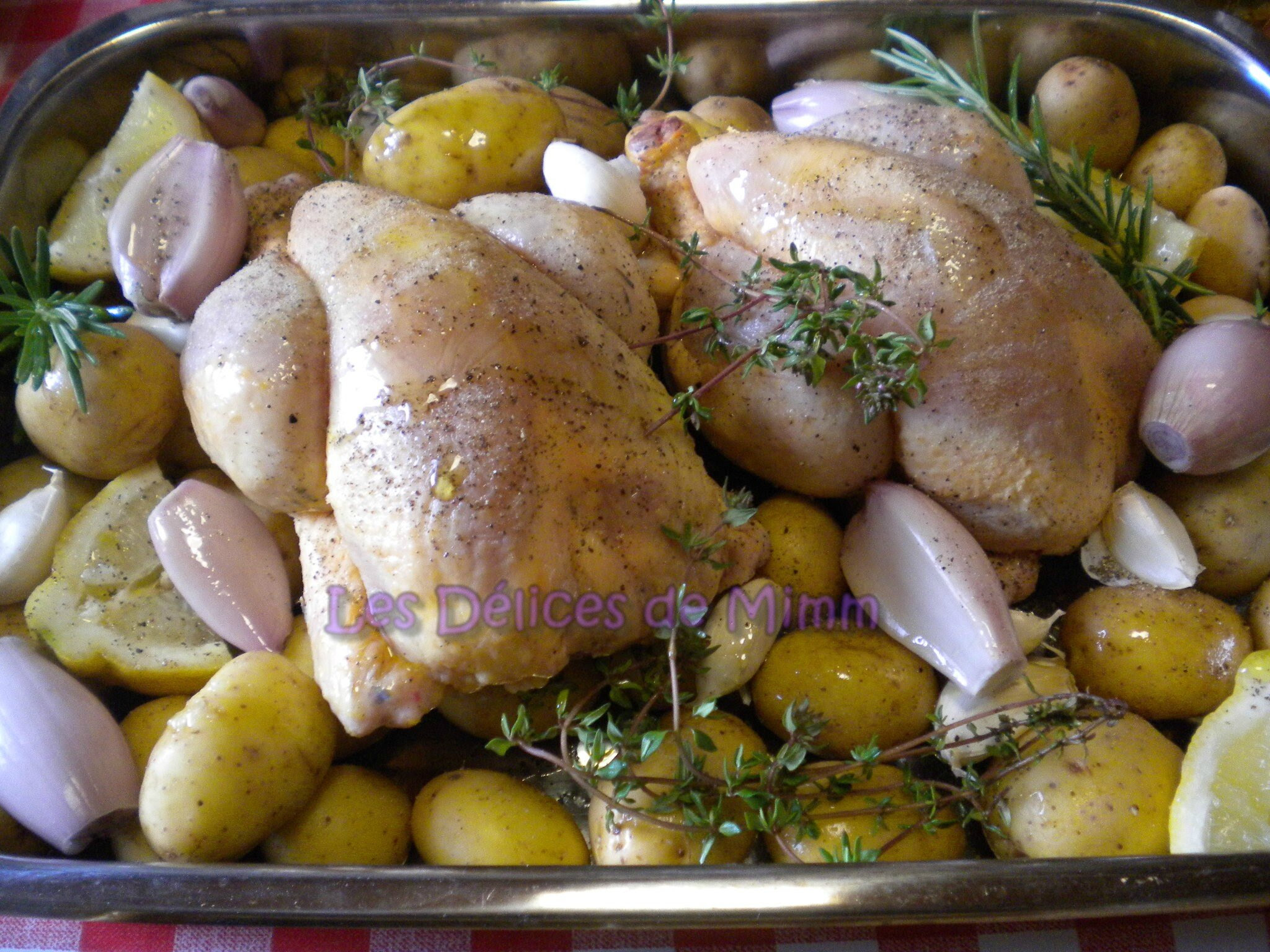 Coquelets Et Pommes Grenailles Au Four Les Delices De Mimm