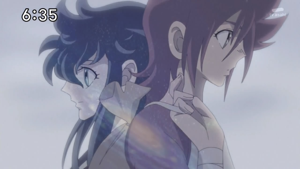 Kouga and Ryuho passing by each other