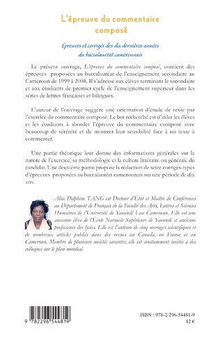 L'ÉPREUVE DU COMMENTAIRE COMPOSÉ - Epreuves et corrigés ...