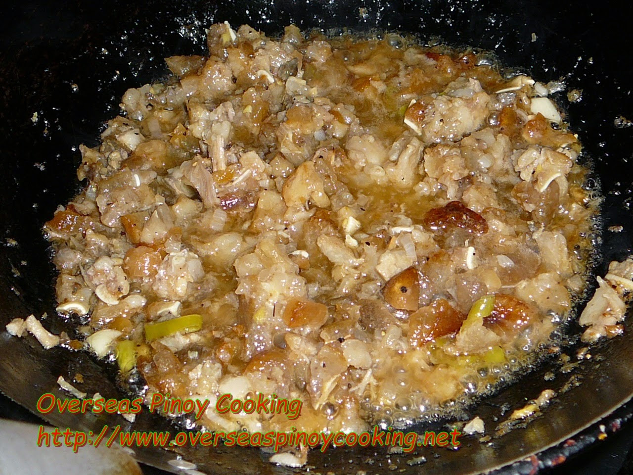 Pork Sisig, Mama Sita’s Mix - Cooking Procedure