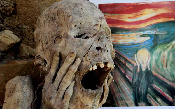 Momia peruana inspiró “El grito” de Munch