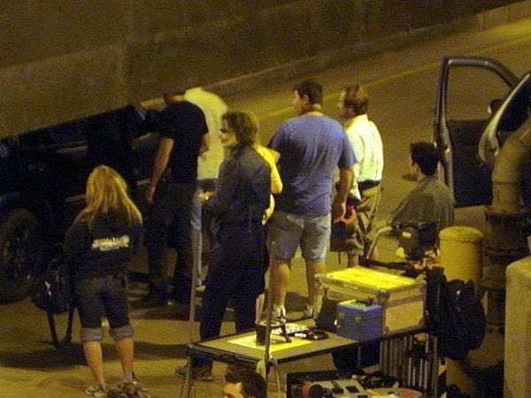 heath ledger on the set of the dark knight