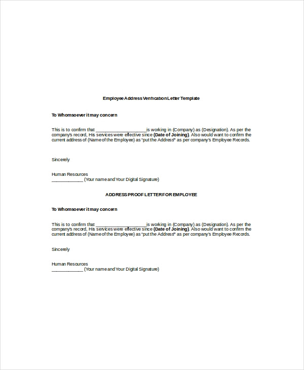 Employment Verification Letter Template Word Sample Format Top Letter Templates
