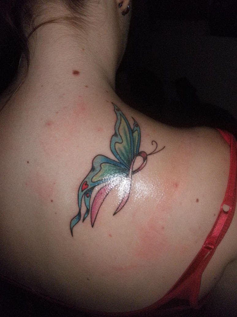 My Breast Cancer Ribbon Tattoo by KMKramer44
