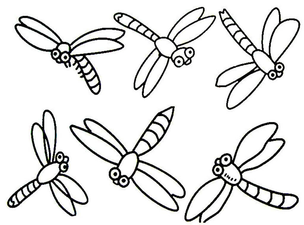 Download Dragonflies coloring pages download and print for free