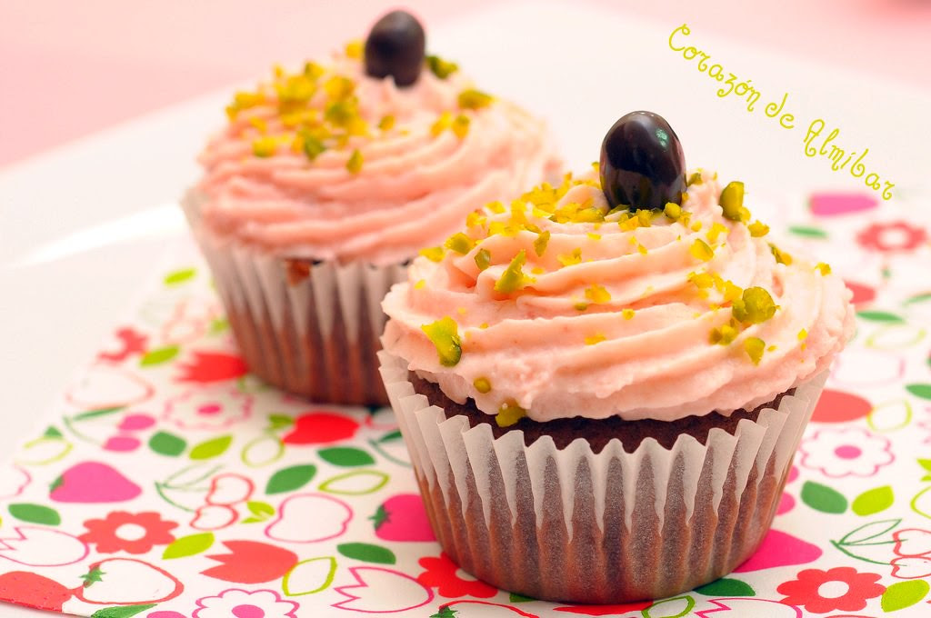 Muffins de crema de fresa