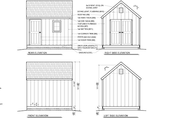 Storage Shed Plans 10X12