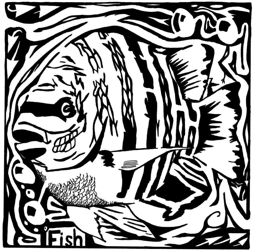 Fish Maze by Yonatan Frimer Maze of a fish for the letter F