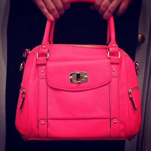 Neon pink purse from Target - Love!