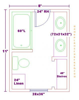 Bathroom Floor Plans with Dimensions