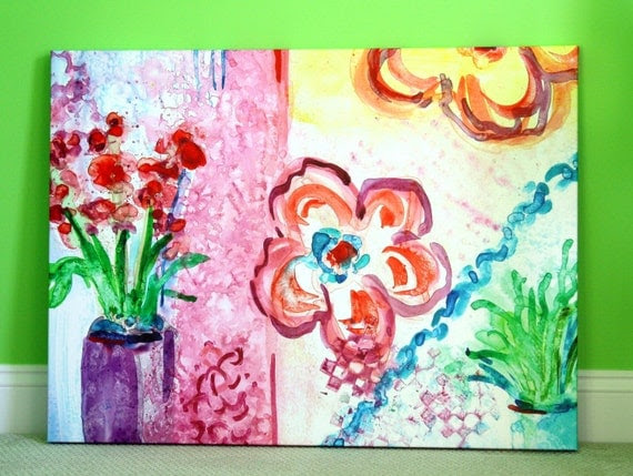 Giclee Print on Gallery Wrapped Canvas - Colorful Abstract