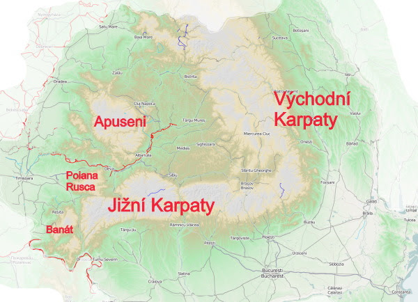 rumunské hory mapa Rumunské hory | Rumunské hory   průvodce pro turisty