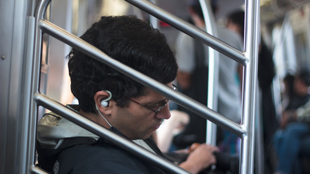 Sleeping on the subway