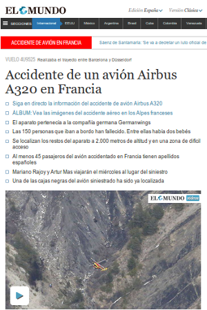 El Gobierno Valenciano suspende su agenda institucional por el accidente del avión Airbus A320 en Francia