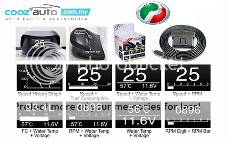 Perodua Alza Easytronic OBD II Plug&Play Smart Display Monitor