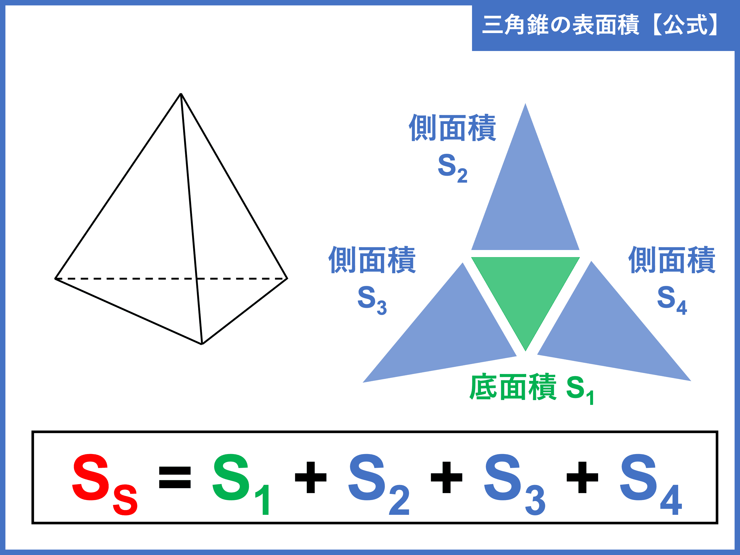 三角錐とは 体積 表面積の公式や求め方をわかりやすく解説 受験辞典