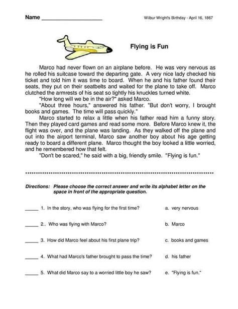 Sorry, but we can't provide you with word for word answers, since all the worksheets are either essays or free response. reading comprehension reading comprehension worksheets reading