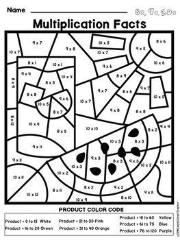 These exercises cover the same topics as those found in the workbooks; 4th grade math worksheets multiplication color by number kidsworksheetfun