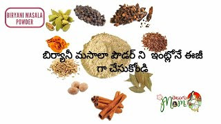 Biryani Recipe Ingredients List In Telugu