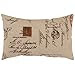 Linen/Red French Throw Pillow