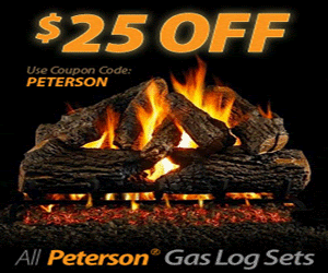Thanksgiving Weekend - $25 off Peterson Gas Logs