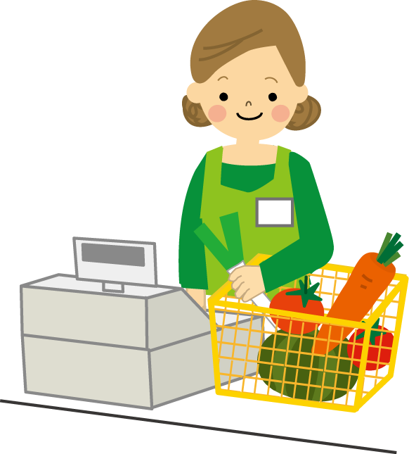 人物 職業 販売 レジ イラスト 無料素材