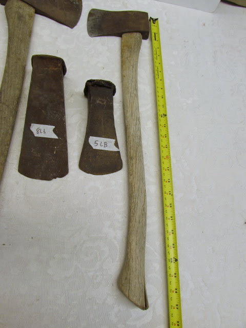 Lot Detail - SPLITTING WEDGES, AXE, AND PICKAXE