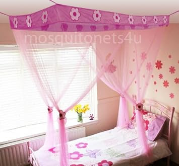 Mosquito Nets 4 U Voile Pour Lit A Baldaquin Pour Enfant Motif Princesse Fleur Snrlnoii 42