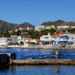 Fotos del Mar Menor en Murcia, ciclista Cabo de Palos