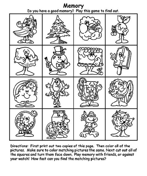 memory matching game coloring page crayolacom
