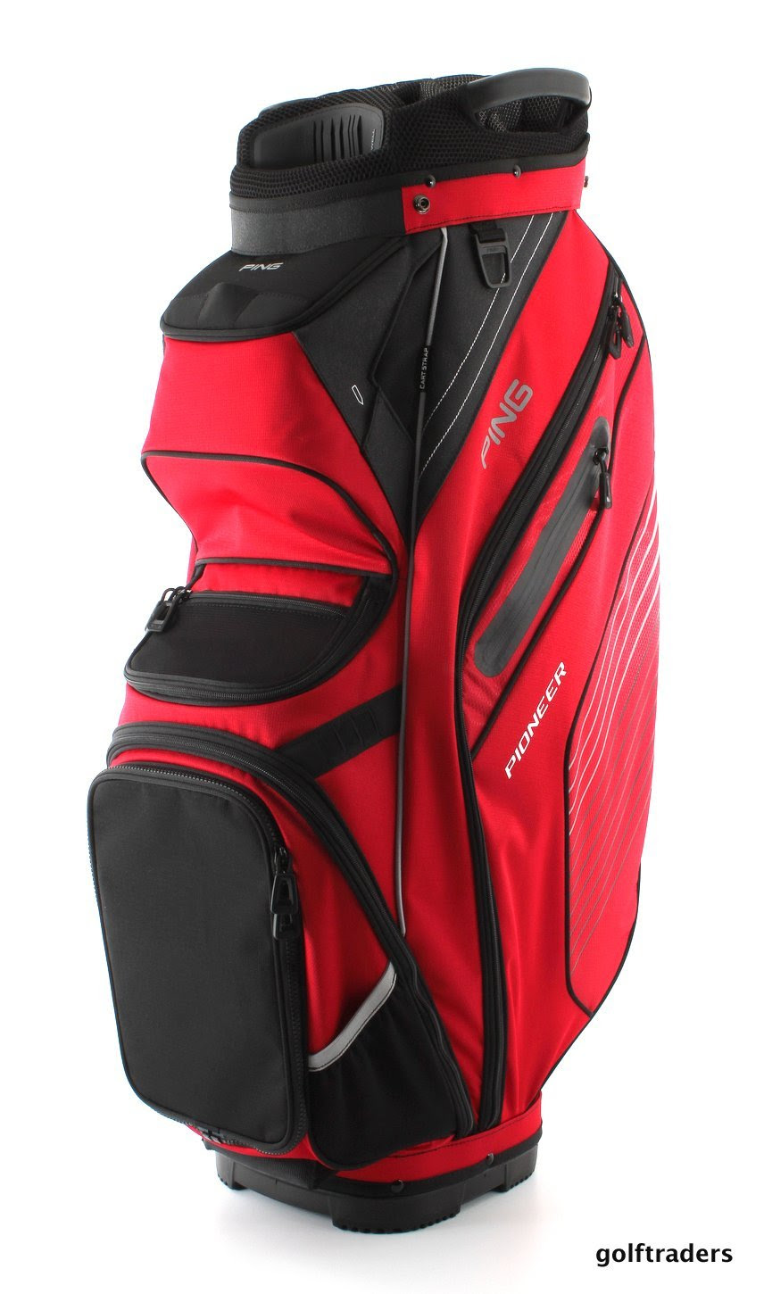 PING 2017 PIONEER GOLF CART BAG - RED / BLACK / LT GREY ...