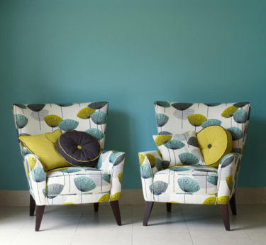 Retro To Go: 1950s Dandelion Clocks Wallpaper & Fabric