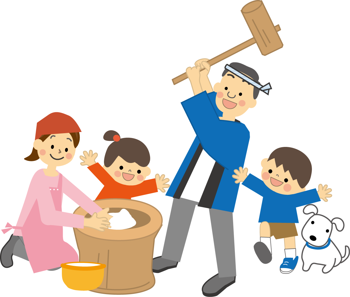 餅つきイラスト無料素材