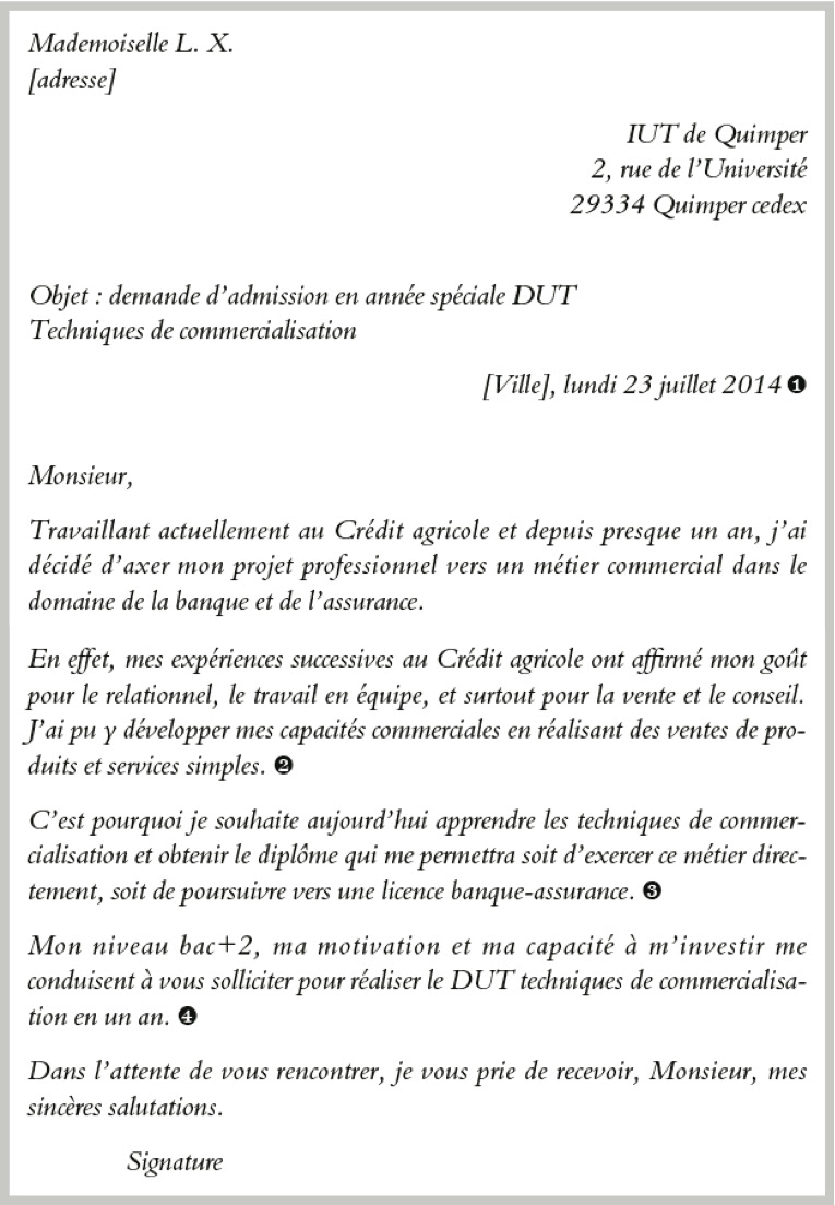 Lettre De Motivation Dut  Dut Gea Lettre De Motivation Dut Commerce
