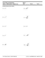 Free Derivatives Worksheets Printables