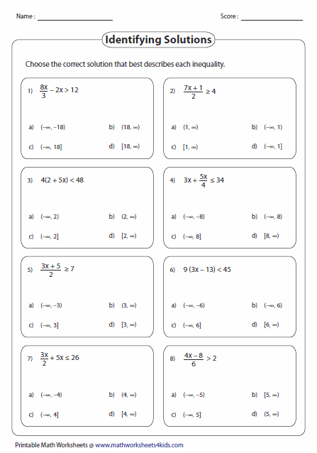 30 Multi Step Inequalities Worksheet Answers - Free ...