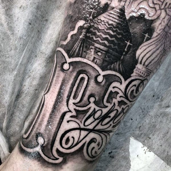 75 Tattoo Lettering Designs For Men  Manly Inscribed Ink Ideas
