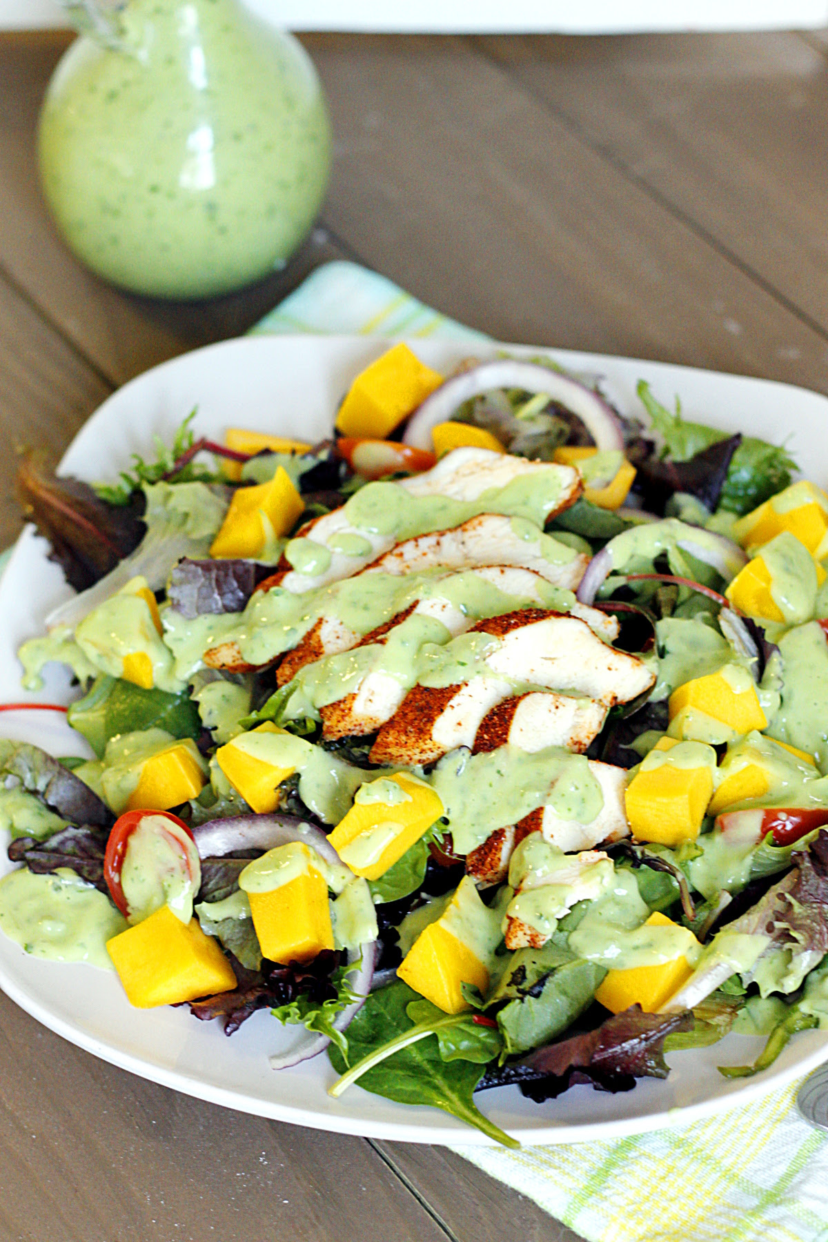 Blackened Chicken and Mango Salad with Creamy Avocado ...