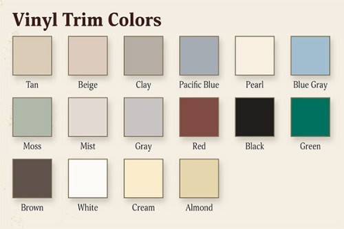 vinyl shed trim colors choose from eleven vinyl shed trim colors