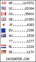 visitors by country counter