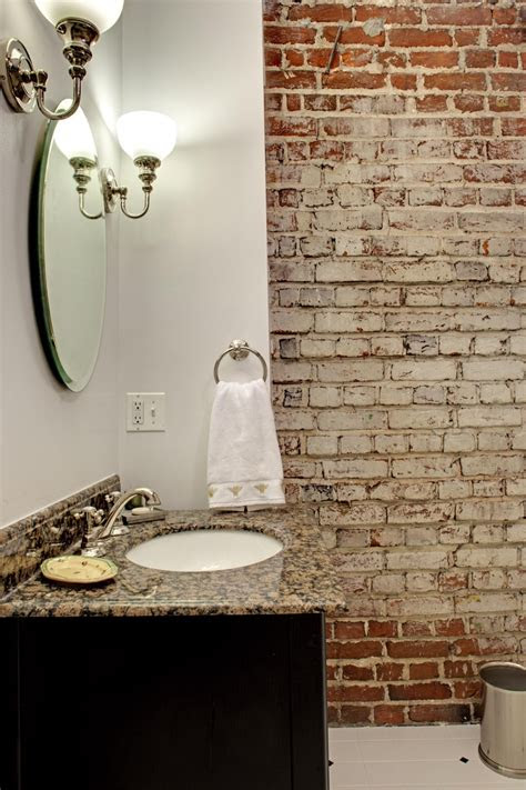 Perfect for kitchens, bathrooms and beyond, create a tactile feature wall with our brick and stone effect tiles. 39 Stylish Bathrooms With Brick Walls And Ceilings - DigsDigs