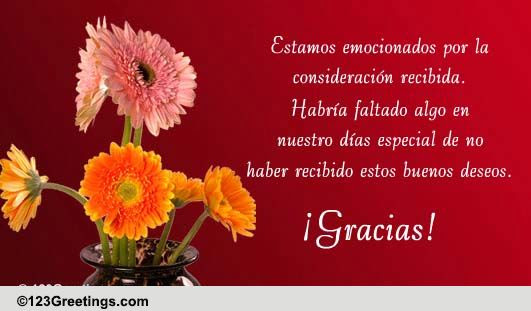 Spanish Gracias Cards, Free Spanish Gracias Wishes 