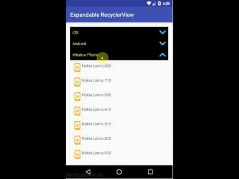 Expandable RecyclerView in Android